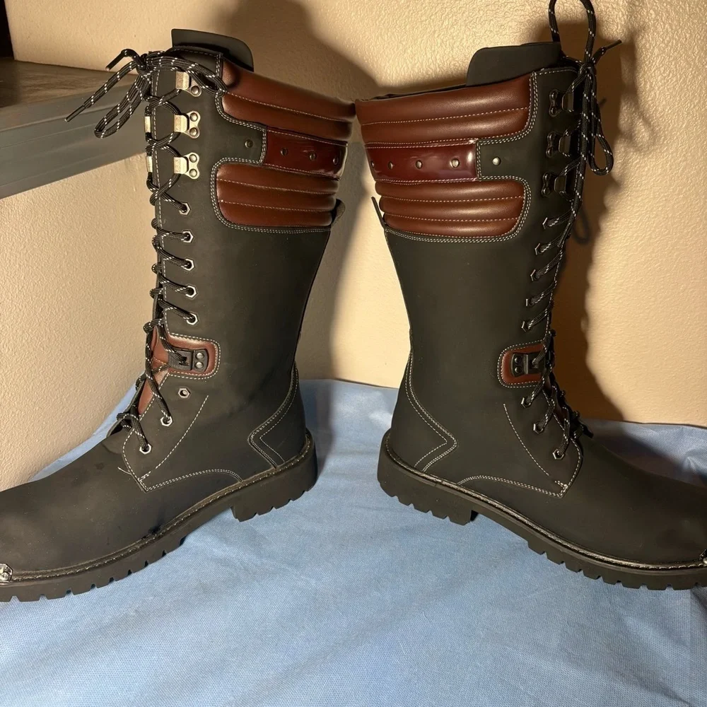 NWOT- Addax Ridge unisex steampunk/goth, conceal n carry, riding boots, size 46
